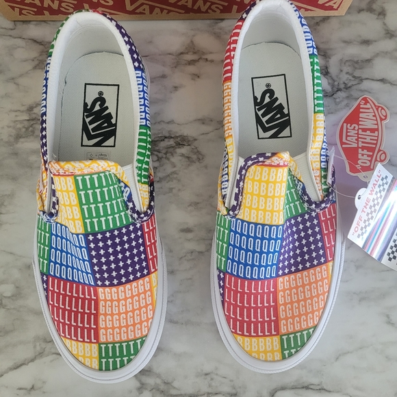 New Vans Classic Slip-On Gay Pride Rainbow Color Women's Slip Ons 5 - Picture 2 of 6